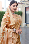 Apricot Orange Digital Print Saree