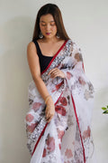 White Organza Saree