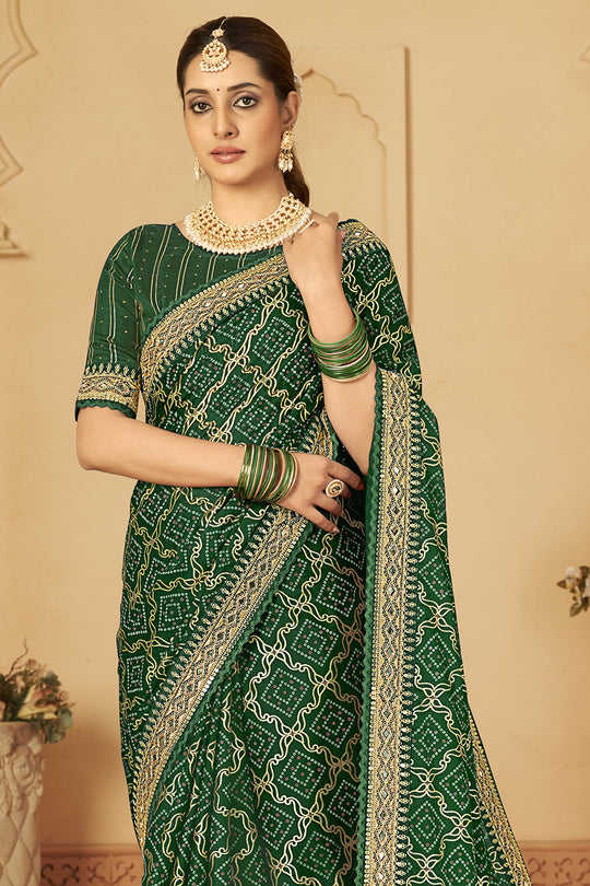 Emerald Green Silk Saree