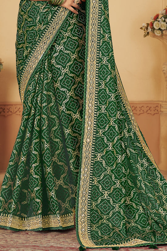 Emerald Green Silk Saree