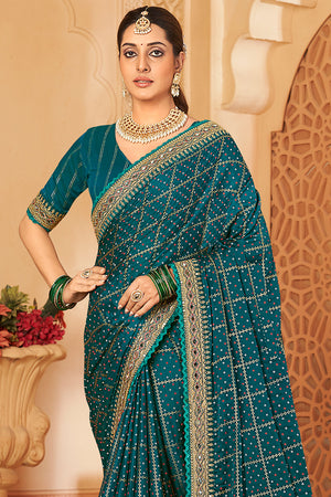 Deep Blue Silk Saree