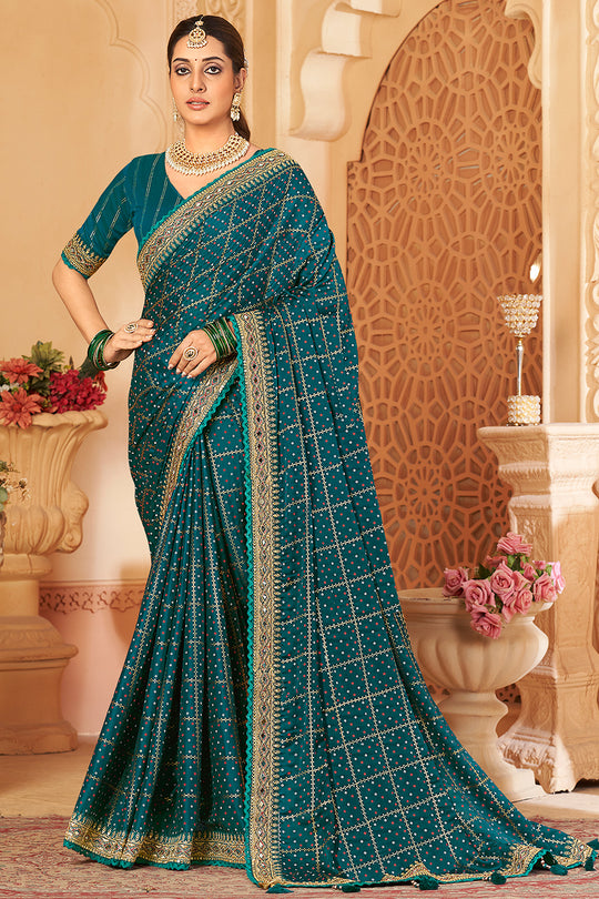 Deep Blue Silk Saree