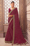 Brick Red Silk Saree