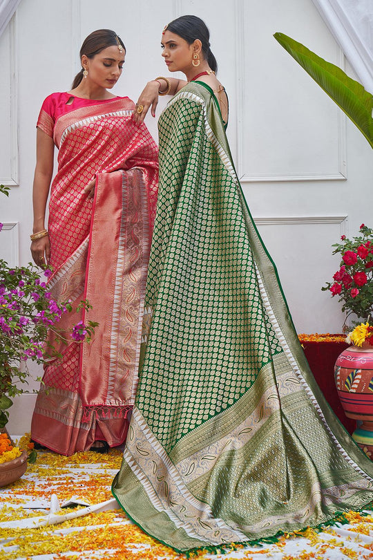 Basil Green Kanjivaram Saree