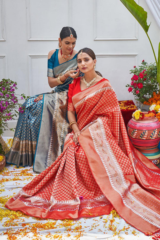 Admiral Blue Kanjivaram Saree