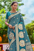 Cerulean Blue Kanjivaram Saree