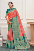 Strawberry Pink Kanjivaram Saree