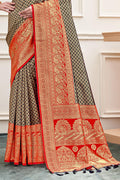 Sable Black Kanjivaram Saree