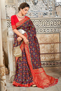 Indigo Blue Patola Saree