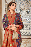 Indigo Blue Patola Saree