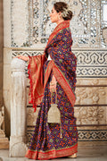 Indigo Blue Patola Saree