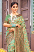 Tea Green Cotton Saree