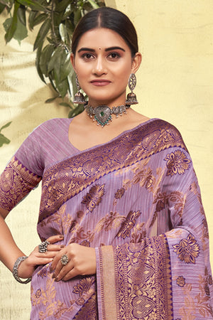 Flamingo Pink Cotton Saree