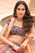 Multicolor Crush Satin Lehenga Choli