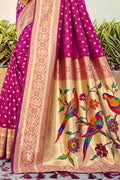 Magenta Pink Paithani Saree