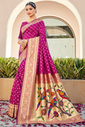 Magenta Pink Paithani Saree