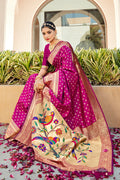 Magenta Pink Paithani Saree