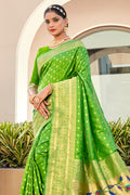 Slime Green Paithani Saree