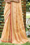 Buttermilk Beige Silk Saree