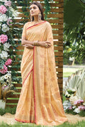 Buttermilk Beige Silk Saree