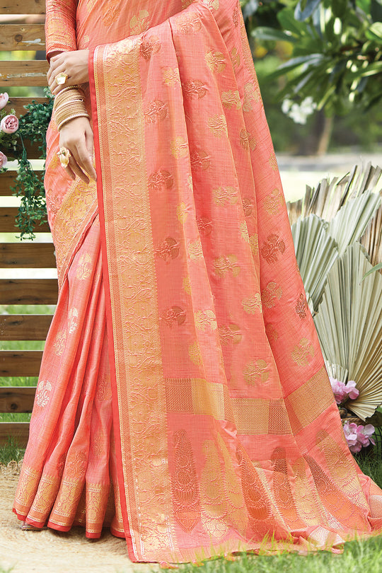 Thulian Pink Silk Saree