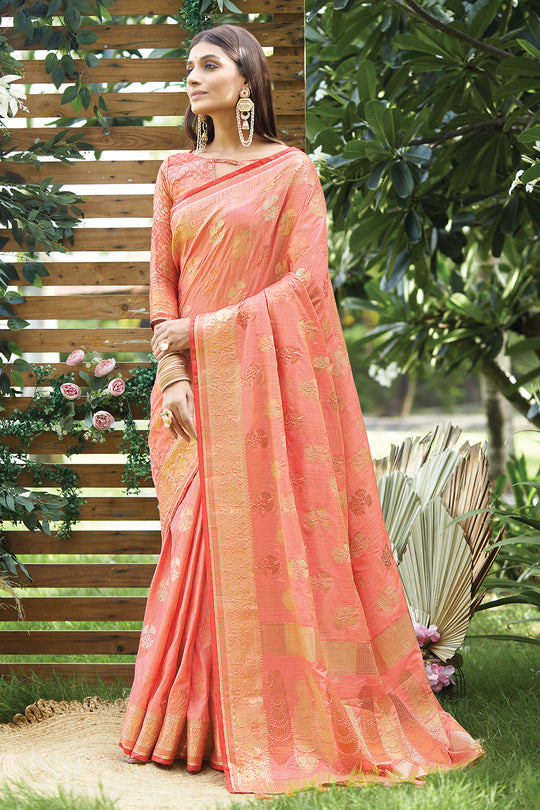 Thulian Pink Silk Saree
