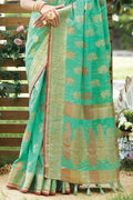 Mint Green Silk Saree