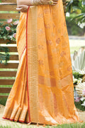 Marigold Orange Silk Saree
