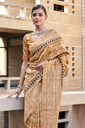 Sand Yellow Digital Print Saree