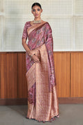 Rouge Pink Digital Print Saree