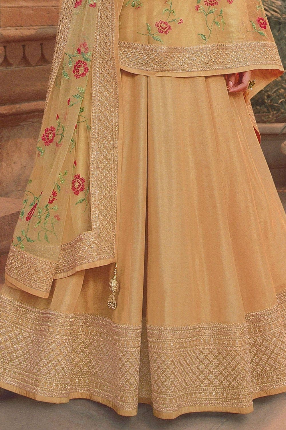Buy Canary Yellow Anarkali Dress 56932 Online | Karagiri Buy Canary Yellow Anarkali Dress 56932 Online | Karagiri