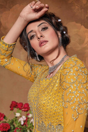 Canary Yellow Anarkali