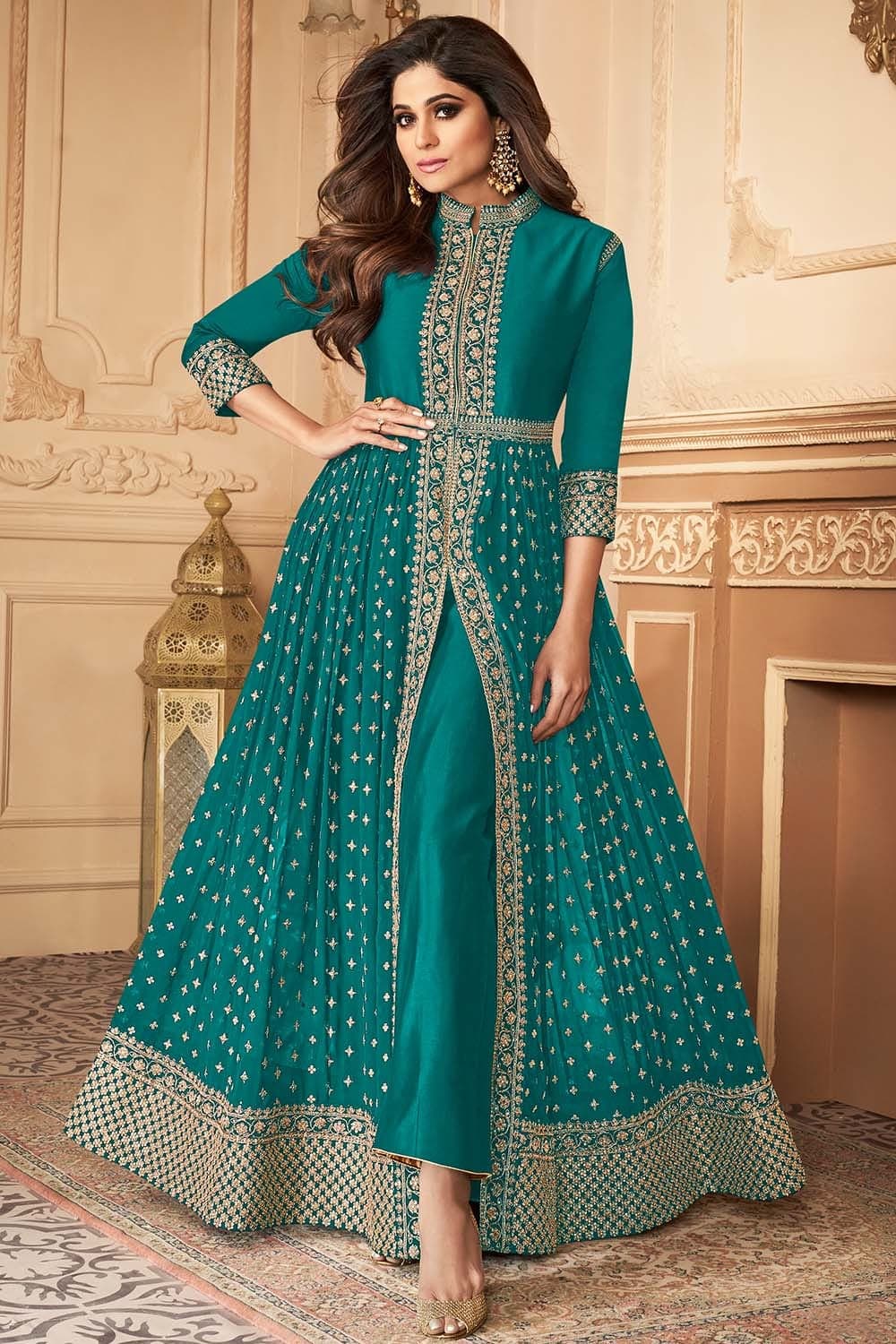 anarkali dress from silk saree Crush space silk anarkali dress