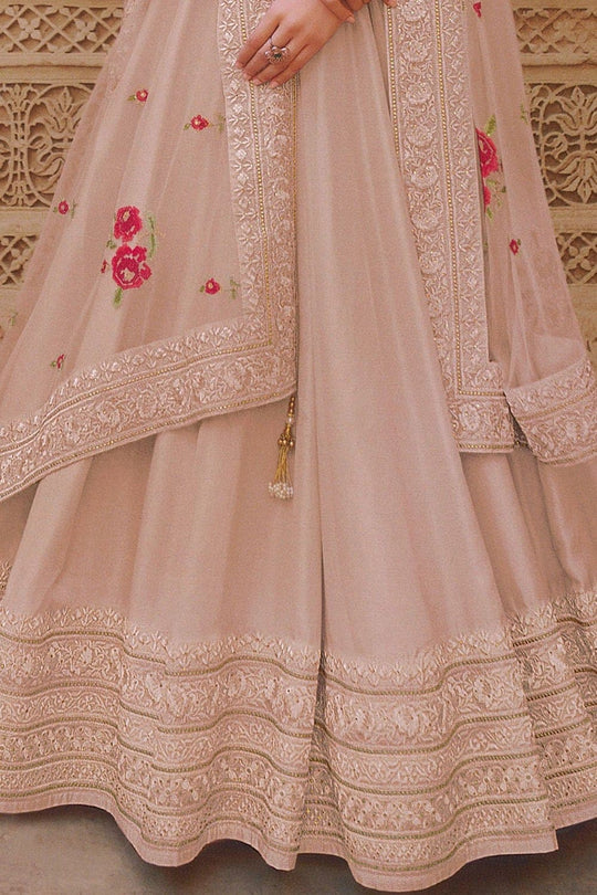 cream anarkali dress