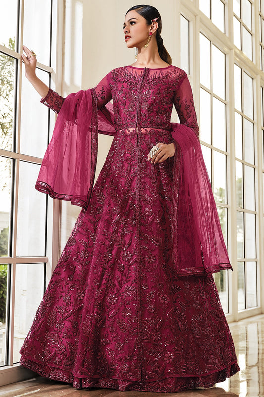 Buy Magenta Pink Anarkali Suit 70503 Online