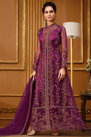 Magenta Purple Anarkali Dress