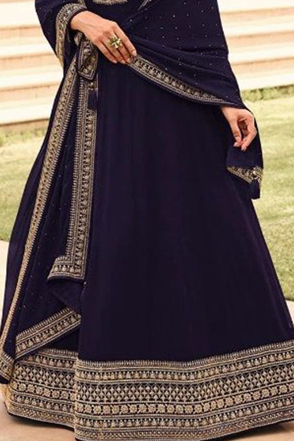 Buy Navy Blue Anarkali Dress 88941 Online | Karagiri Buy Navy Blue Anarkali Dress 88941 Online | Karagiri