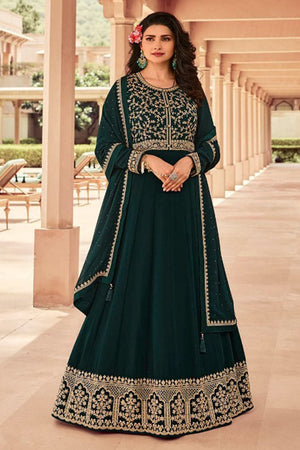 Rama Green Anarkali Dress