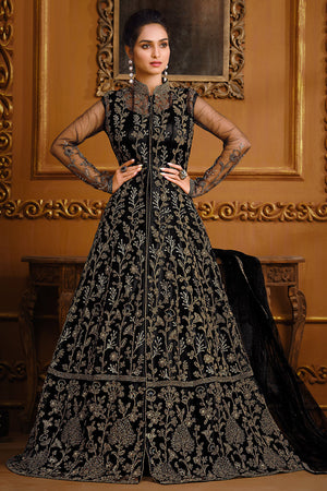 Raven Black Anarkali Dress
