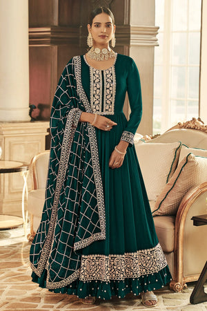 Cadmium Green Anarkali Suit