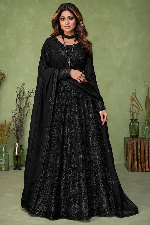 Buy Raven Black Anarkali Suit 69561 Online | Karagiri Buy Raven Black Anarkali Suit 69561 Online | Karagiri
