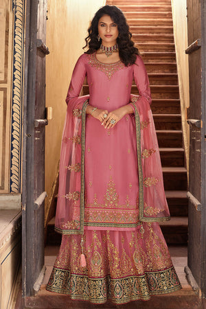 Rouge Pink Anarkali Suit