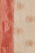 Banarasi - Chanderi Saree Alabaster Cream Banarasi - Chanderi Saree saree online