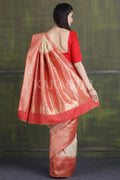 Banarasi - Chanderi Saree Alabaster Cream Banarasi - Chanderi Saree saree online