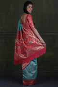 Banarasi - Chanderi Saree Aqua Blue Banarasi - Chanderi Saree saree online