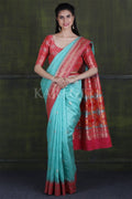 Banarasi - Chanderi Saree Aqua Blue Banarasi - Chanderi Saree saree online