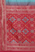 Banarasi - Chanderi Saree Aqua Blue Banarasi - Chanderi Saree saree online