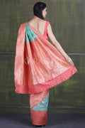 Banarasi - Chanderi Saree Aqua Blue Banarasi - Chanderi Saree saree online