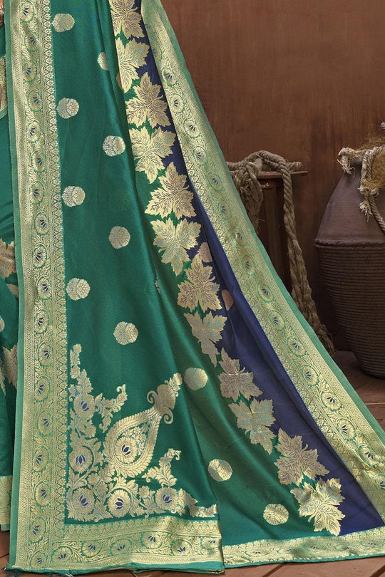 Blue banarasi saree online 