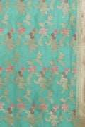 Banarasi - Chanderi Saree Bluish Green Banarasi - Chanderi Saree saree online